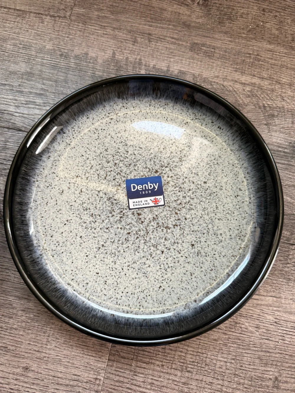 Denby Grey Speckle Glazed Dinner Plate - Grey
